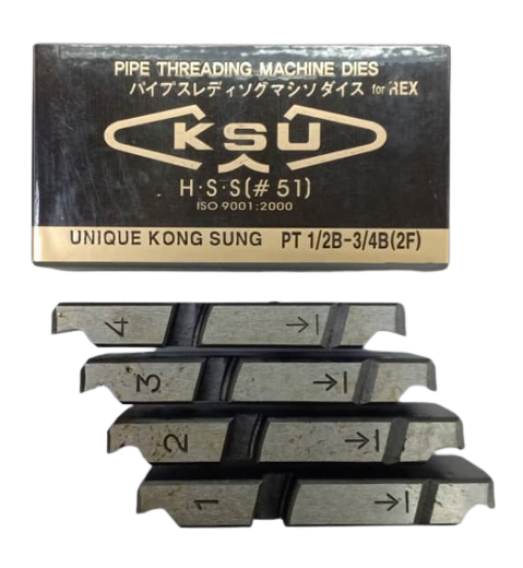 KSU R-Type / REX / China BSPT High Speed Steel Double Bladed (HSS-2F) Pipe Threading Machine Dies